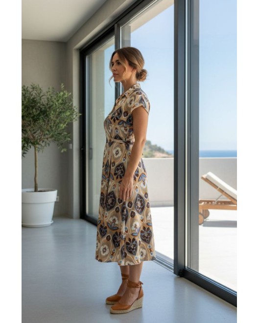 Φόρεμα λινάρι δετό Linda ΚΛΟΣ