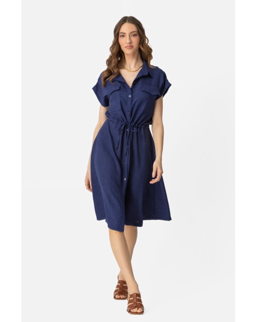 Long shirt twill with pockets