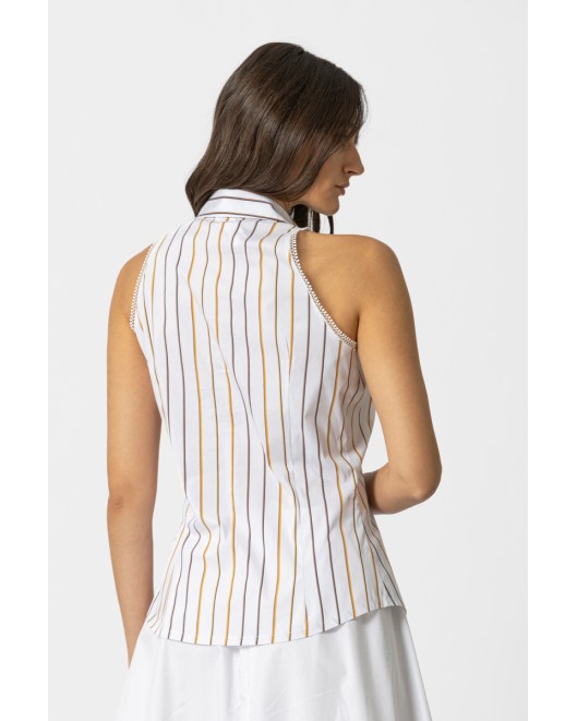 Πουκάμισο αμάνικο ριγέ Spring ΙΣΙΑ ΓΡΑΜΜΗ