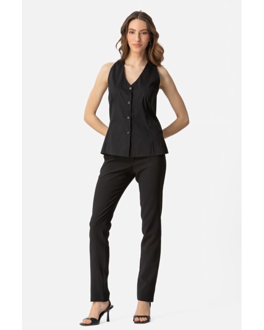 Πουκάμισο αμάνικο ποπλίνα Carolina