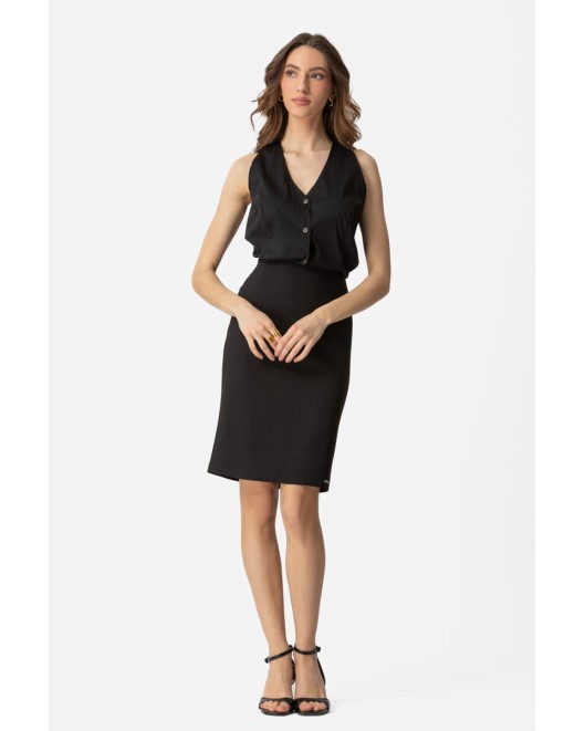 Πουκάμισο αμάνικο ποπλίνα Carolina