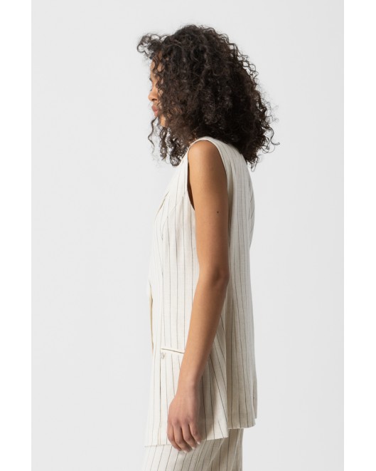 Γιλέκο ριγέ λινάρι Celina