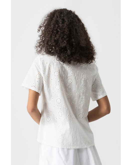 Πουκάμισο Broderie Αζούρ