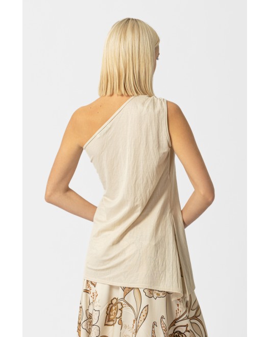 Μπλούζα ένας ώμος ελαστική