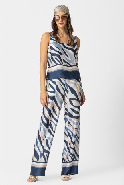 Sleeveless satin top Gloria