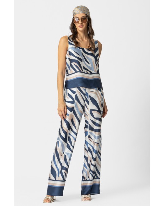 Sleeveless satin top Gloria