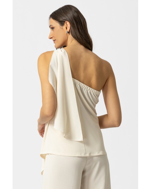 Blouse shoulder motion waistband