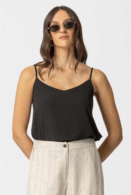 Sleeveles light crepe blouse_Gala