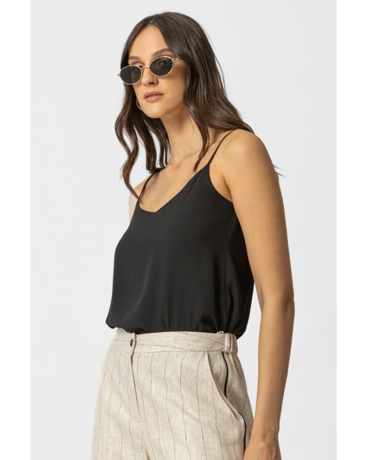 Sleeveles light crepe blouse_Gala