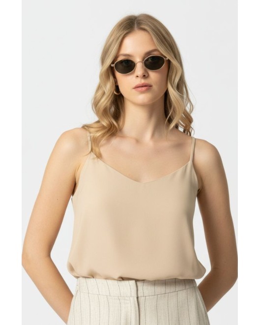 Sleeveles light crepe blouse_Gala