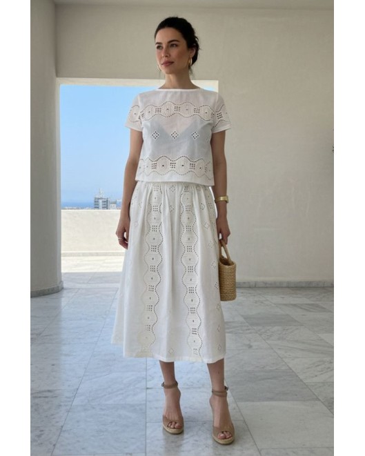 Μπλούζα κυπούρ Embroidery Goldy