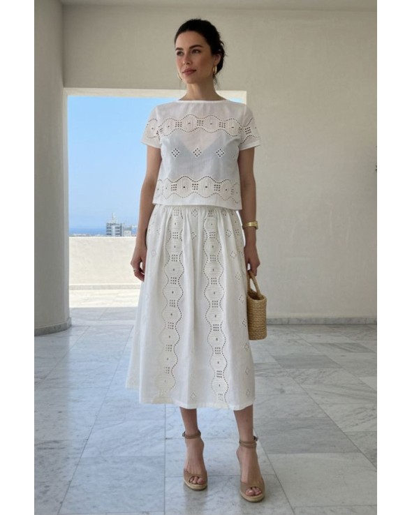 Μπλούζα κυπούρ Embroidery Goldy