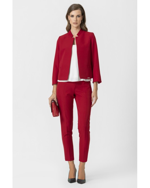 Παντελόνι Muffin ψηλόμεσο σε κρεπ ύφασμα με τσάκιση