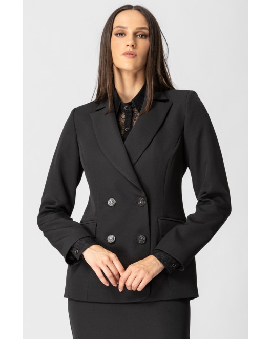 Crepe jacket muffin double buttons SLIM FIT