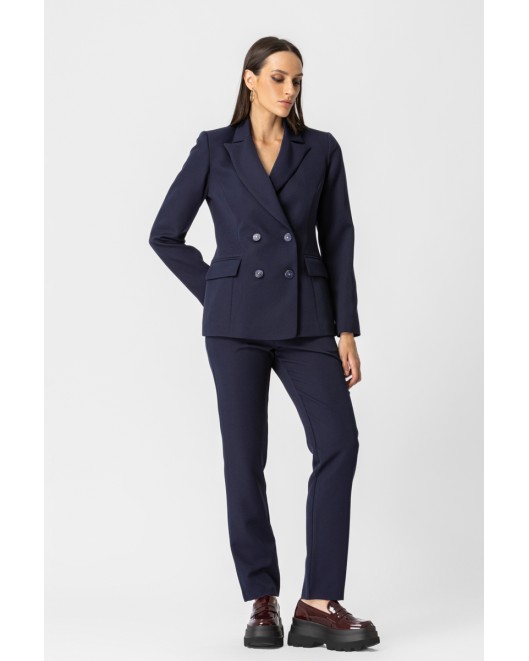 Crepe jacket muffin double buttons SLIM FIT