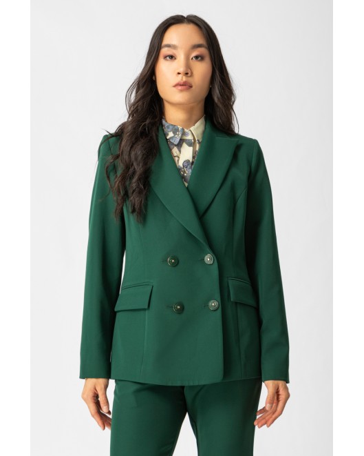 Crepe jacket muffin double buttons SLIM FIT