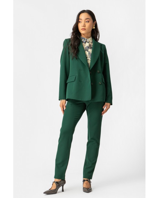 Crepe jacket muffin double buttons SLIM FIT