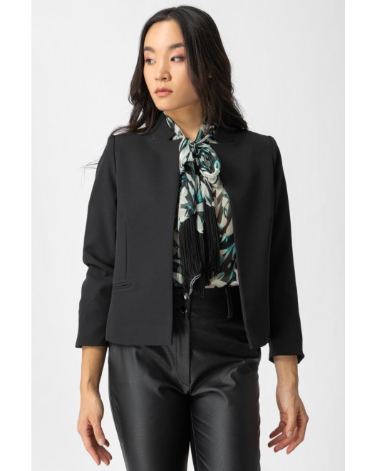 Short jacket crepe elastic Muffin SHORT JACKET