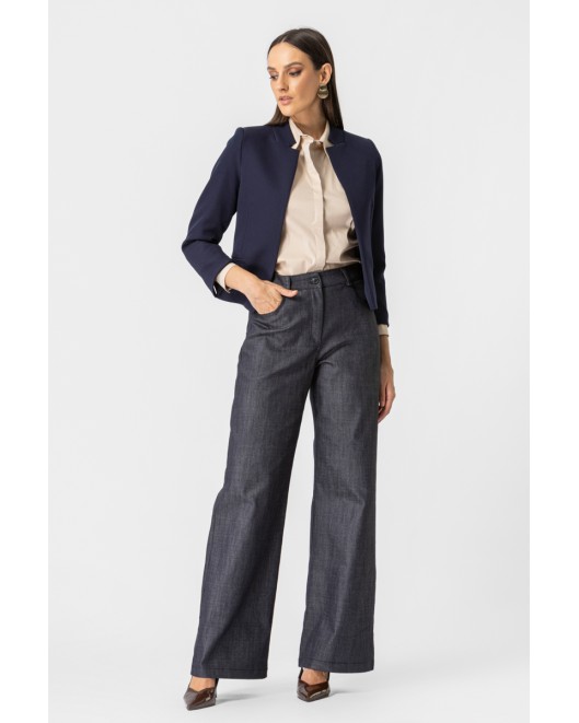 Short jacket crepe elastic Muffin SHORT JACKET