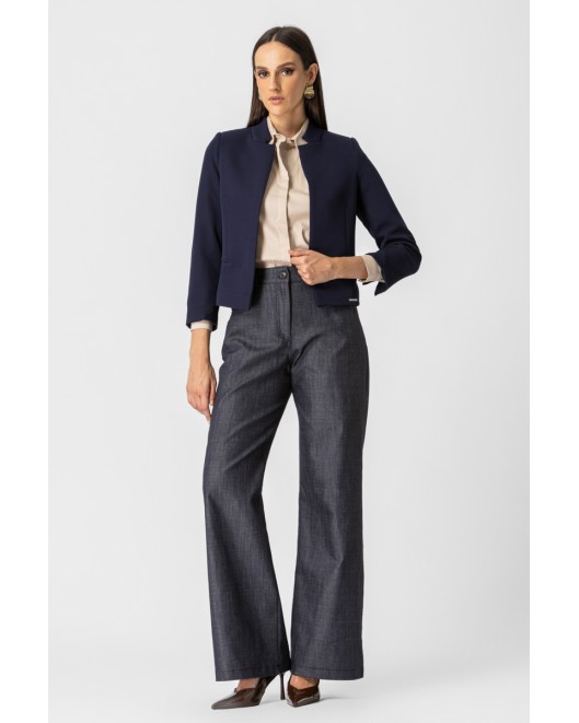 Short jacket crepe elastic Muffin SHORT JACKET