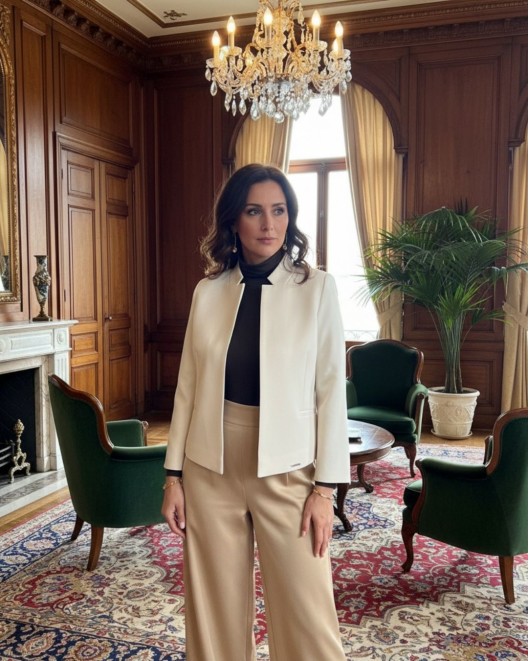 Short jacket crepe elastic Muffin SHORT JACKET