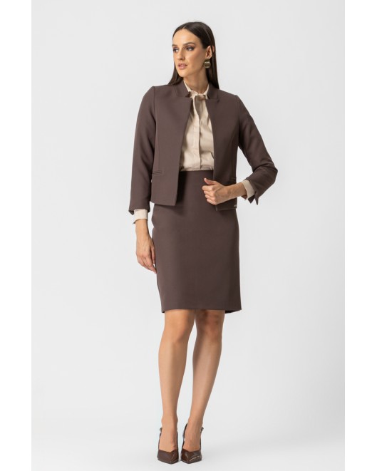 Short jacket crepe elastic Muffin SHORT JACKET