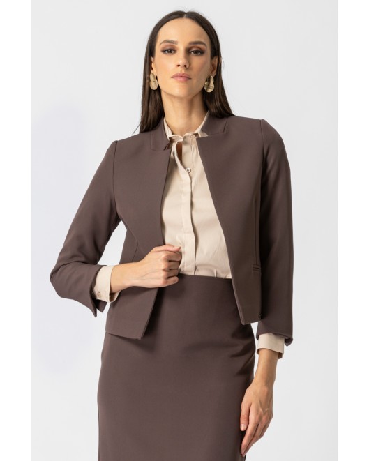 Short jacket crepe elastic Muffin SHORT JACKET