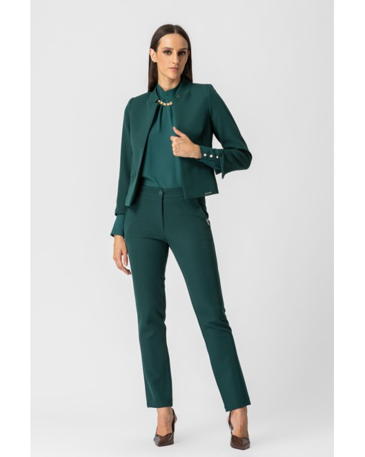 Short jacket crepe elastic Muffin SHORT JACKET