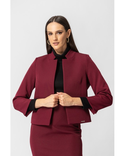 Short jacket crepe elastic Muffin SHORT JACKET