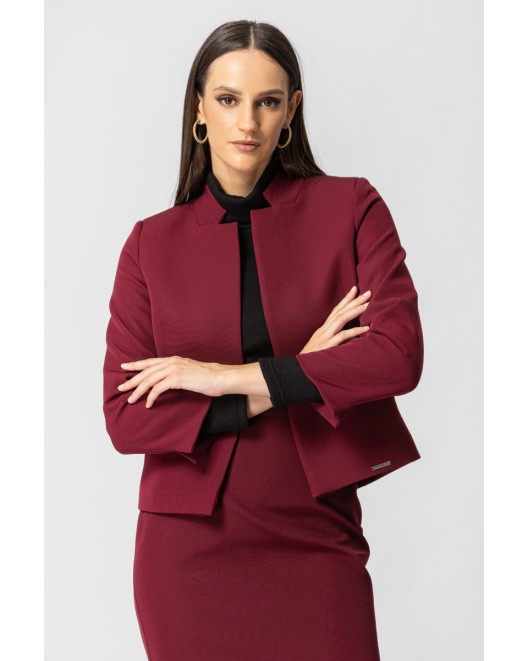 Short jacket crepe elastic Muffin SHORT JACKET