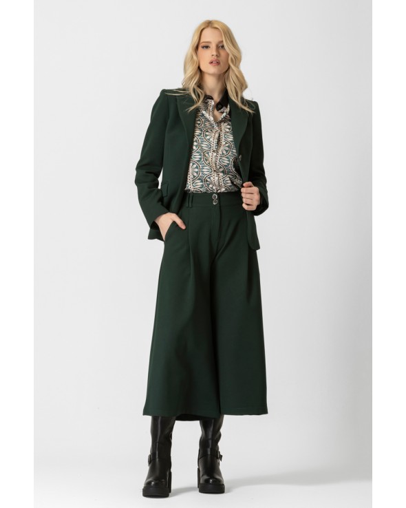 Crepe diagonal zip trousers TURN