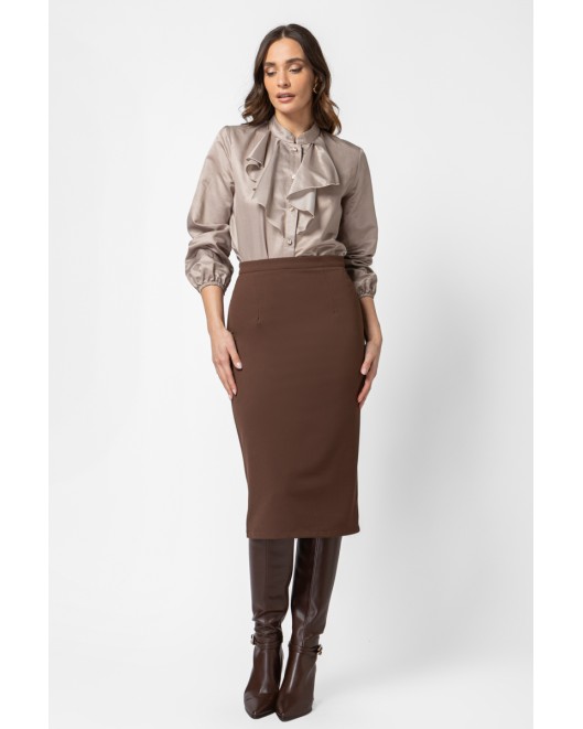 Diagonal elastic skirt Turn MIDI