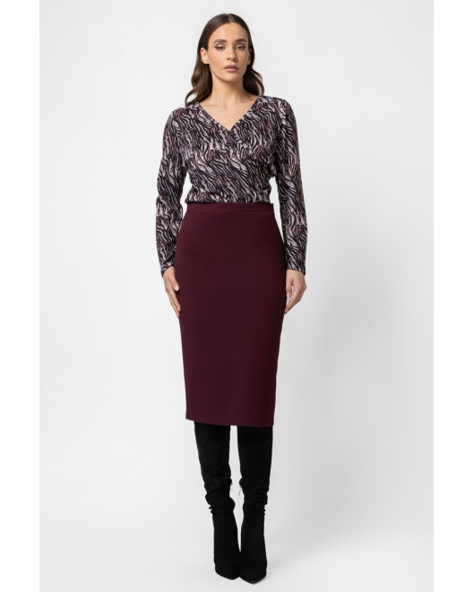 Diagonal elastic skirt Turn MIDI