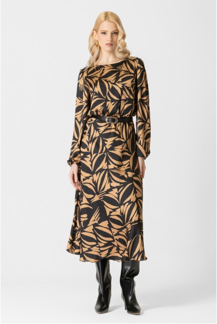 Printed satin dress Joanna