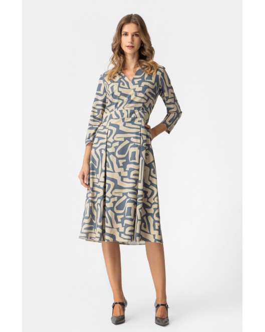 Printed crepe dress Zoli