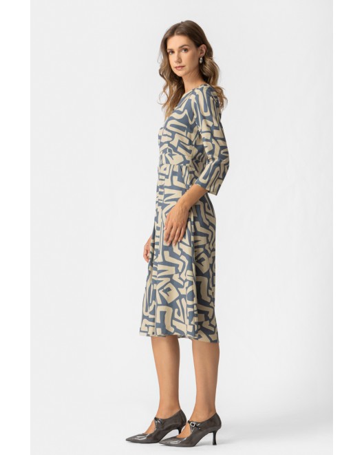 Printed crepe dress Zoli