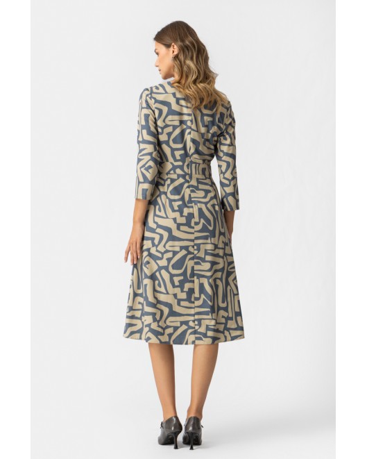 Printed crepe dress Zoli