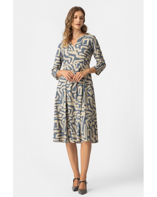 Printed crepe dress Zoli