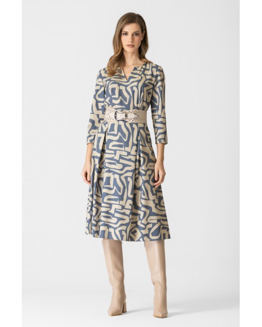 Printed crepe dress Zoli