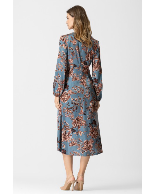 Φόρεμα εμπριμέ σατέν κρουαζέ Jade ΚΡΟΥΑΖΕ