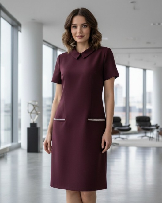 Φόρεμα καμπαρντινέ γιακάς