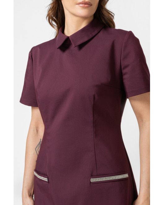 Φόρεμα καμπαρντινέ γιακάς