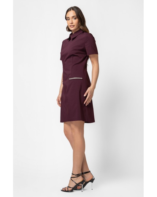 Φόρεμα καμπαρντινέ γιακάς