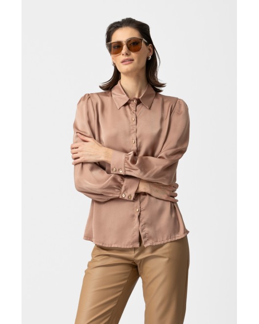 Πουκάμισο σατέν Jasmina ΙΣΙΑ ΓΡΑΜΜΗ