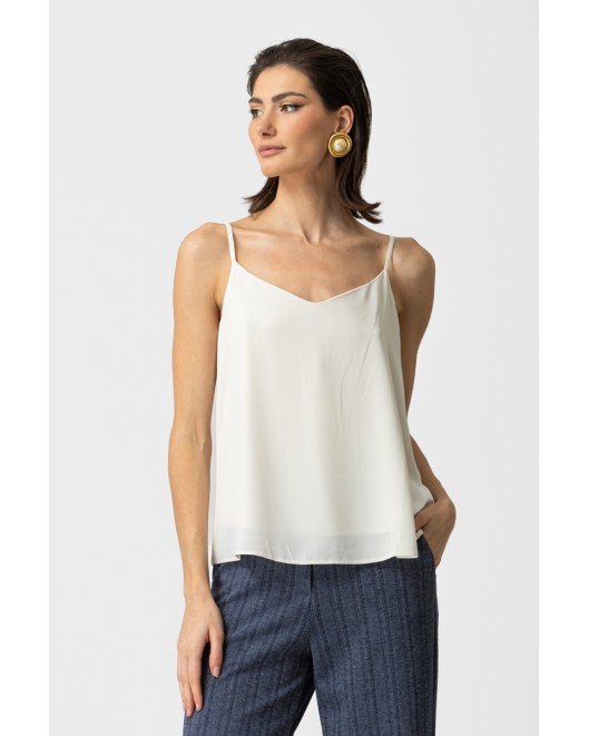 Sleeveles light crepe blouse Gala STRAIGHT LINE