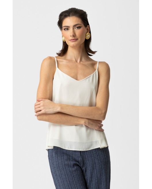 Sleeveles light crepe blouse Gala STRAIGHT LINE