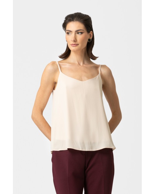 Sleeveles light crepe blouse Gala STRAIGHT LINE