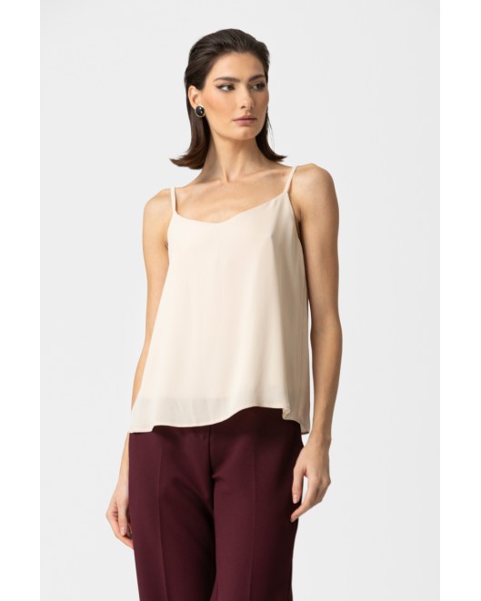 Sleeveles light crepe blouse Gala STRAIGHT LINE