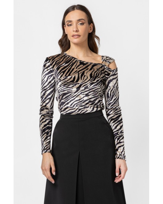 Μπλούζα βελούδο Zebra ΙΣΙΑ ΓΡΑΜΜΗ