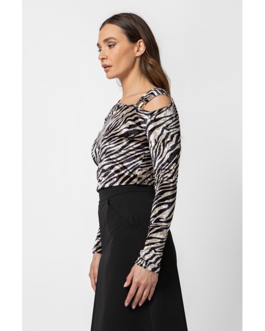 Μπλούζα βελούδο Zebra ΙΣΙΑ ΓΡΑΜΜΗ